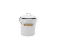 Karl Krüger M5 Pattumiera m.D, Smaltato, Bianco, 20 cm