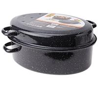 Karl Kruger Goose Roasters, con Coperchio a Goccia, 38 cm, Colore: Nero