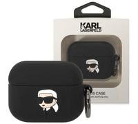 Karl Lagerfeld Silicone NFT Karl Head 3D custodia AirPods Pro, nero