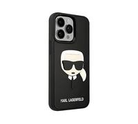 KARL LAGERFELD 3D Rubber Karl's Head Cover per Apple iPhone 14 Pro Max, Nero