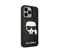KARL LAGERFELD 3D Rubber Karl's Head Cover per Apple iPhone 14 Pro, Nero