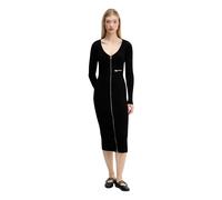 Karl Lagerfeld - Abito midi in maglia con zip - - Dresses - Donna - Nero - M