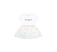 Karl Lagerfeld abito neonata con gonna in tulle bianco