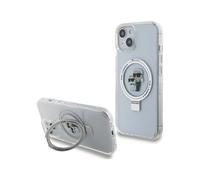 Karl Lagerfeld Anello Stand Karl & Choupette Custodia MagSafe, Bianco - iPhone 15 / 14 / 13