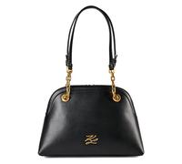 Karl Lagerfeld Autograph Borsa a spalla Vera Pelle 25 cm nero