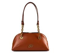 Karl Lagerfeld Autograph Borsa a spalla Vera Pelle 30 cm marrone