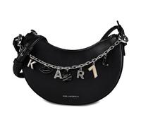 Karl Lagerfeld Autograph Borsa a tracolla Vera Pelle 23 cm nero