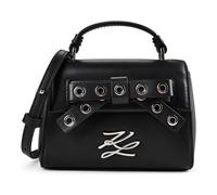 Karl Lagerfeld Autograph Mini borsa a mano Vera Pelle 15 cm nero