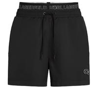 KARL LAGERFELD B.V ikon - Pantaloncini da Bagno Elasticizzati da Uomo, Colore Nero, S, Nero, S