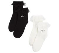 KARL LAGERFELD B.V K/Signature Ruffle Socks Calzini, Multicolore, Taglia Unica Donna