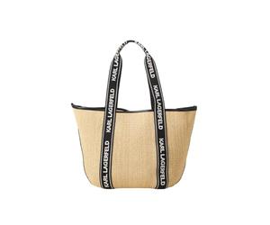 Karl Lagerfeld B.V Karl Essential Raffia Bag, Crossbody Donna, Neutro