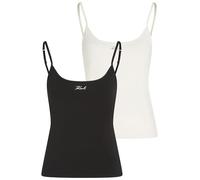 KARL LAGERFELD B.V Karl Lagerfeld, Women's, Signature Cami Top (2 Pack) Shirt, Multicolore, M Donna