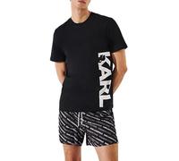 KARL LAGERFELD B.V Karl Vertical Logo T-Shirt, Nero, L Uomo