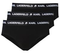 Karl Lagerfeld B.V Logo Briefs Set (3 Pack) Slip, Nero, S Uomo