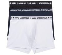 Karl Lagerfeld B.V Logo Trunk Set (3 Pack) Trunks, Nero/Bianco/Blu Navy, L Uomo