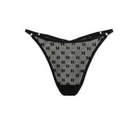 KARL LAGERFELD B.V Monogram Mesh Thong Biancheria Intima, Black, S da Donna