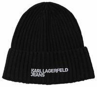 KARL LAGERFELD, BERRETTO DA UOMO, MODELLO ESSENTIAL LOGO, NERO, TAGLIA UNICA