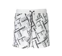 Karl Lagerfeld Bianco Polyester Men's Swim Boxer - M