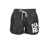 Karl Lagerfeld Black Polyester Men's Swim Trunk - S