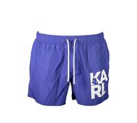 Karl Lagerfeld Blu Polyester Mens Swim Trunks - S