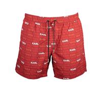 Karl Lagerfeld - Boxer da mare in poliestere rosso - - Swimwear - Uomo - Rosso - S
