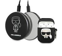 Karl Lagerfeld Bundle Ikonik Zestaw - Custodia per Apple Airpods 1 2 Power Bank z lusterkiem