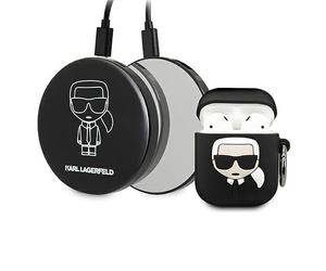 Karl Lagerfeld Bundle Ikonik Zestaw - Custodia per Apple Airpods 1 2 Power Bank z lusterkiem