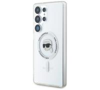 KARL LAGERFELD Custodia Cover per Samsung Galaxy S25 Ultra, Bianco e nero (trasparente)