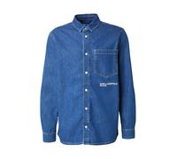 Karl Lagerfeld Camicia blu denim / bianco Uomo Karl Lagerfeld L