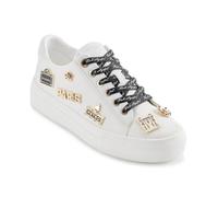 KARL LAGERFELD Cate Pins Lace Up Platform Sneaker, Scarpe da Ginnastica Donna, Bianco, 41 EU