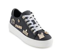 KARL LAGERFELD Cate Pins Lace Up Platform Sneaker, Scarpe da Ginnastica Donna, Nero, 42.5 EU