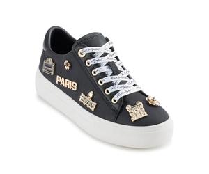 KARL LAGERFELD Cate Pins Lace Up Platform Sneaker, Scarpe da Ginnastica Donna, Nero, 42.5 EU