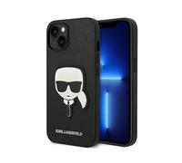 Custodia Karl Lagerfeld Saffiano Karl Head Patch, nera - iPhone 14 Plus