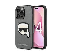 KARL LAGERFELD Cover Custodia per Apple iPhone 14 Pro Max, Argento