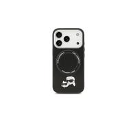 CG MOBILE Karl Lagerfeld Karl & Choupette Pins compatibile con custodia MagSafe per iPhone 17 Pro (nero)
