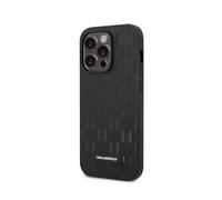 Karl Lagerfeld, Cover per iPhone 14 Pro Max PU Saffiano Monogram, Nero