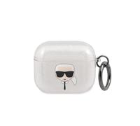 Karl Lagerfeld, Cover per Pods 3 Glitter Chic in TPU alta qualità, Bianco