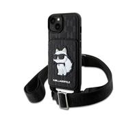 Karl Lagerfeld Crossbody Saffiano Monogram Choupette Case, Nero - iPhone 14
