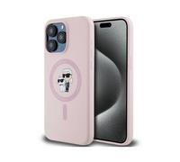 CG Mobile Karl Lagerfeld KLHMP15XSCMKCRHP - Custodia rigida in silicone per iPhone 15 Pro Max 6,7", colore: Rosa