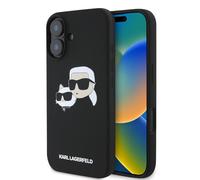 Karl Lagerfeld Custodia compatibile con iPhone 16 Back-Cover hul - Custodia compatibile con Magsafe SIL Double - Nero
