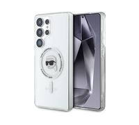 KARL LAGERFELD Custodia Cover per Samsung Galaxy S25 Ultra, Bianco e nero (trasparente)