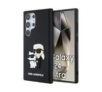 Karl Lagerfeld Custodia in poliuretano Saffiano Karl & Choupette Nero - Galaxy S24 Ultra