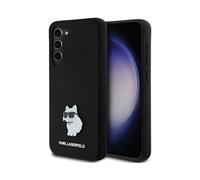 Karl Lagerfeld Custodia in silicone Choupette Metal Pin Nero - Galaxy S24+