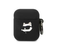 Karl Lagerfeld Custodia in silicone NFT Choupette Head 3D, nero - AirPods 1/2 generazione
