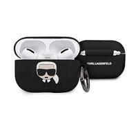 Karl Lagerfeld Custodia in silicone per Airpod Pro, di colore nero, Klacapsilglbk