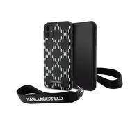 Karl Lagerfeld Custodia Monogram Losange Saffiano Cordino Nero - iPhone 11