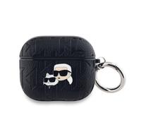 CG Mobile Karl Lagerfeld KLA3PGKCPK - Custodia per AirPods 3, colore: Nero Monogram Karl & Choupette Head
