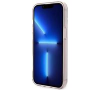 KARL LAGERFELD KLHCP14MCTTRI - Custodia rigida per iPhone 14 Plus da 6,7", corpo trasparente Choupette rosa