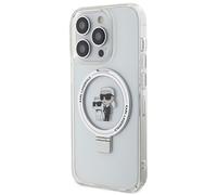 CG MOBILE Karl Lagerfeld Magfit Ringstand Custodia per iPhone 15 Pro Max (bianco)