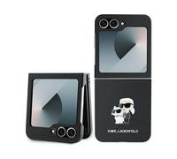 Karl Lagerfeld Custodia PU Saffiano Karl & Choupette Nero - Galaxy Z Flip6